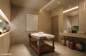 Sala de massagem do SPA privativo