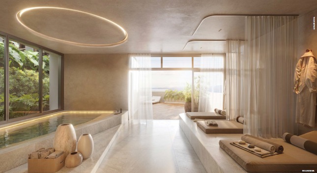 Espaço Wellness com piscina interna aquecida